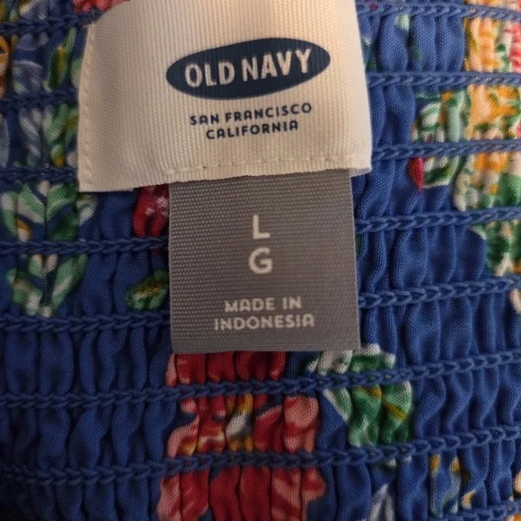 Old Navy Blue Floral Dress - Picture 4 of 5